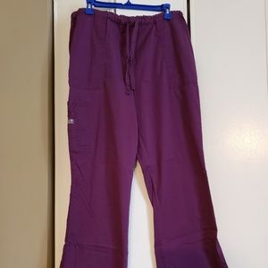 Cherokee workwear purple scrub pant large tall